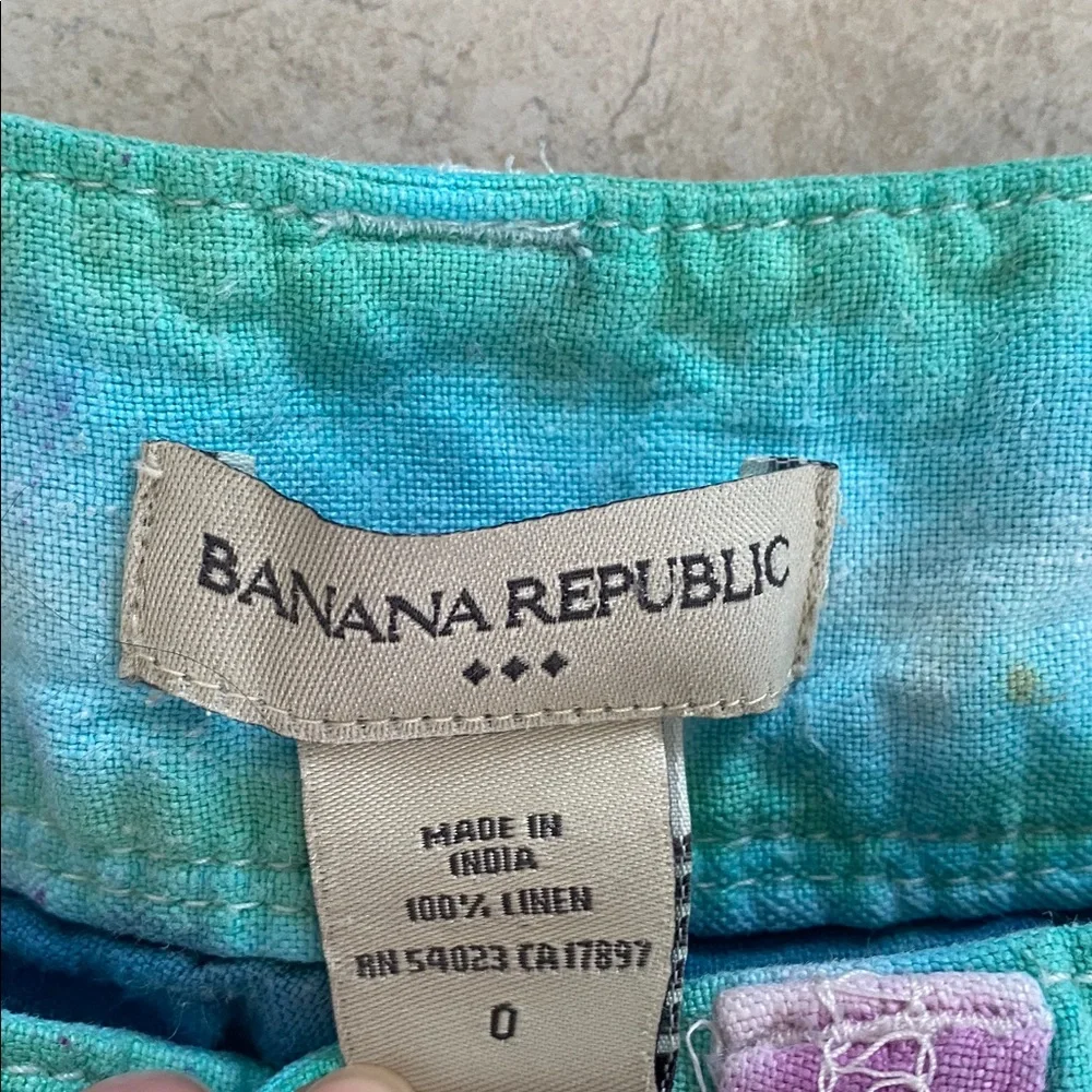 Banana Republic 100% Linen Tie Dye Pants